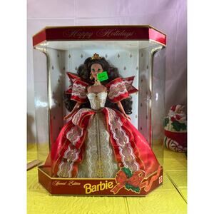 Vintage Mattel Barbie 1997 Happy Holidays Hallmark Christmas Edition IOB